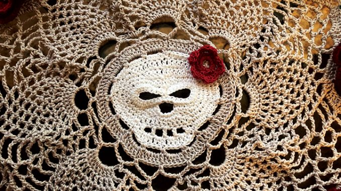 Free Irish Crochet Skull Doily Instructions Fright At Home